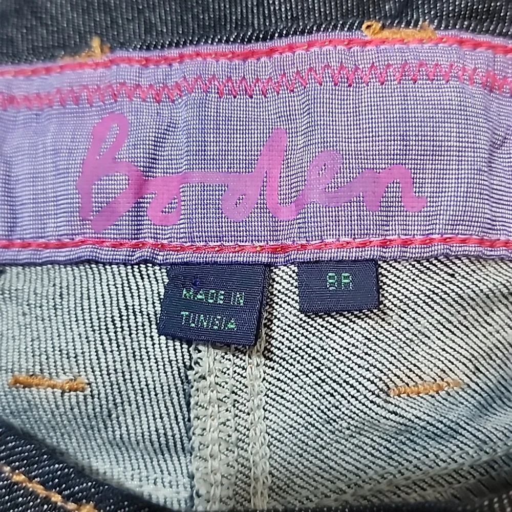 Boden true straight dark wash jeans cropped/ankle